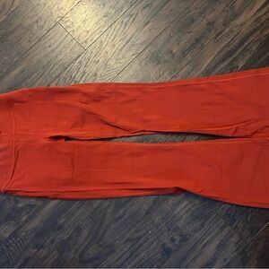 lulu Align Groove Flare Leggings, orange size 4
